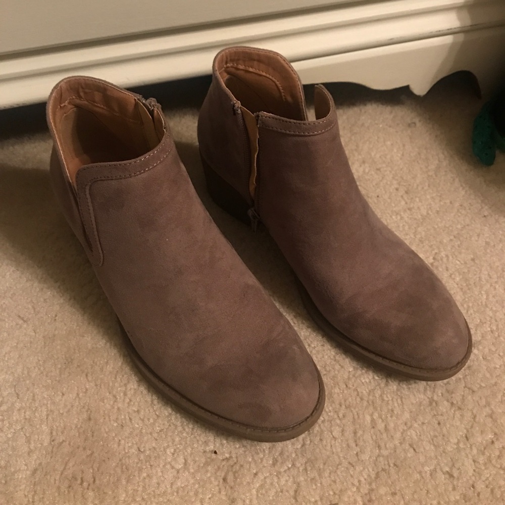 Taupe booties